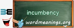 WordMeaning blackboard for incumbency